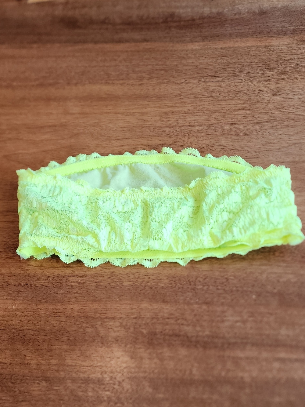 Cosabella Never Say Never Flirtie Bandeau Lace Bra Neon Lime Green Size S - Picture 5 of 11